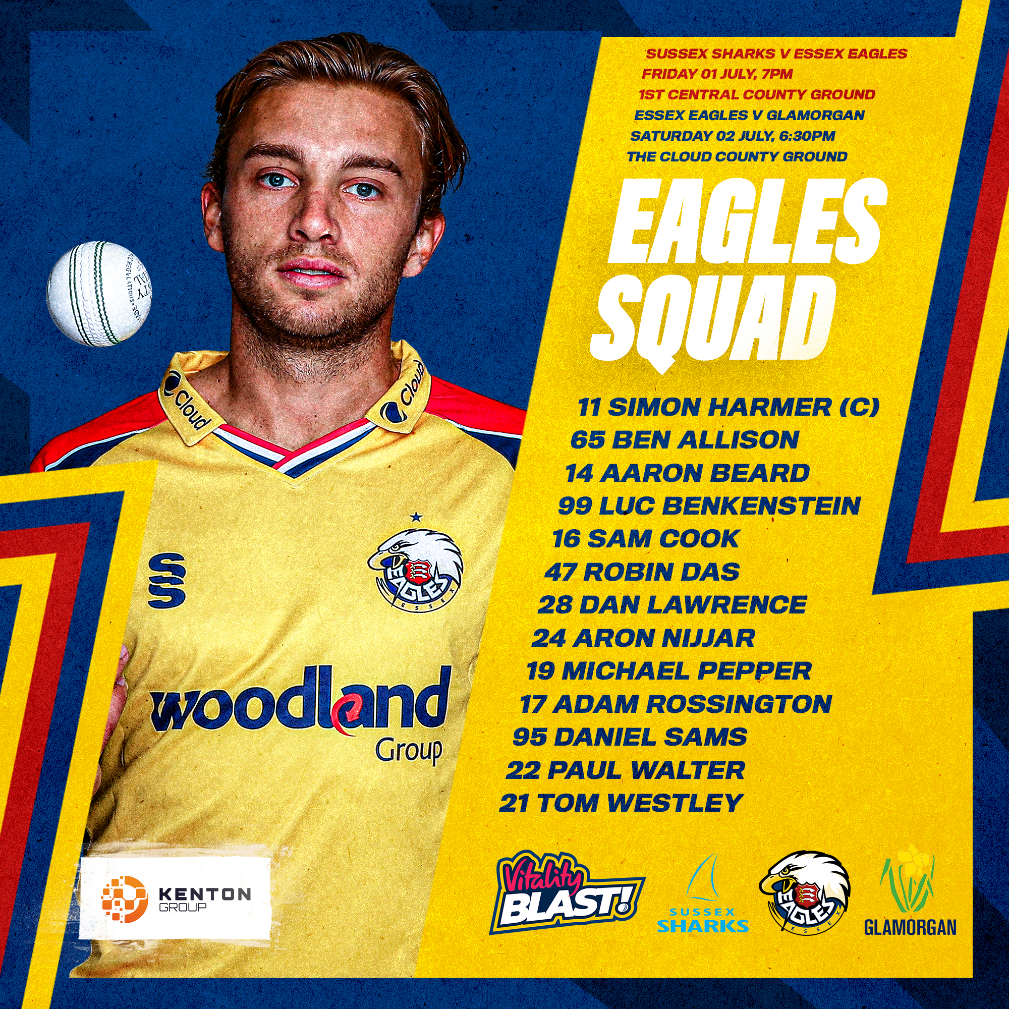 Sussex Glamorgan Squads